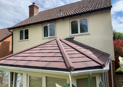 DIY 3 Facet Brown Tiled Roof Victorian Conservatory