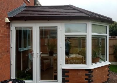 DIY Tiled Roof Victorian Dwarf Wall Conservatory Side View