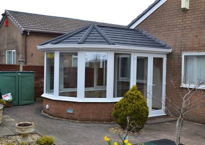 DIY Grey Tiled Roof Victorian Dwarf Wall Conservatory Empty