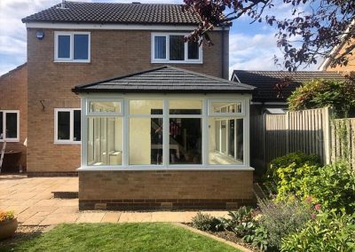 DIY Grey Tiled Roof Edwardian Conservatory with Dwarf Wall