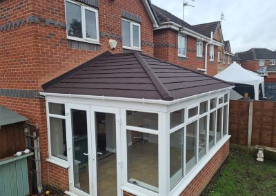 White and Brick Edwardian Conservatory