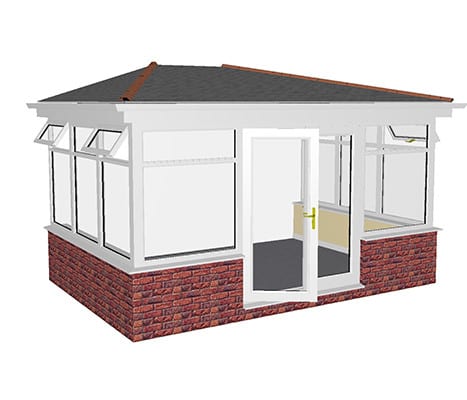 Tiled roof conservatory lean-to