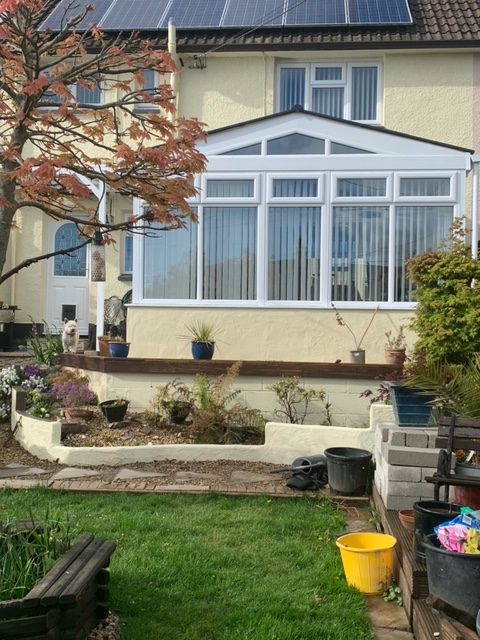 Gable-end Conservatory on Cream House