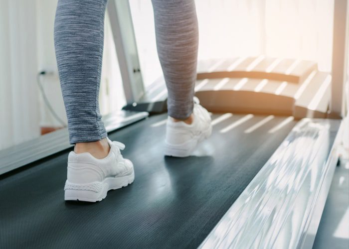 woman on treadmill