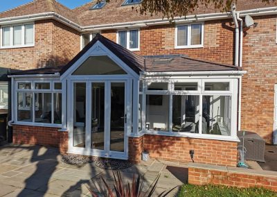 Large Brown Conservatory After Construction