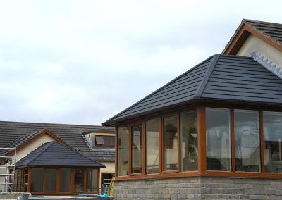 Edwardian-Style DIY Tiled Roof Conservatories on Two Different Houses