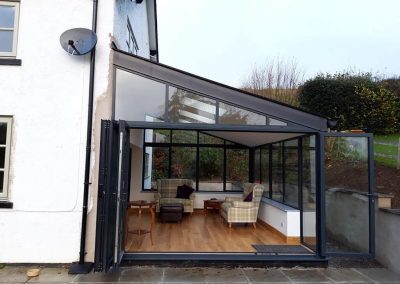 Lean-to Conservatory Open Doors Close-up