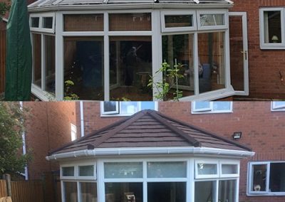 Victorian Glass Roof to Brown Tiled Roof Installation