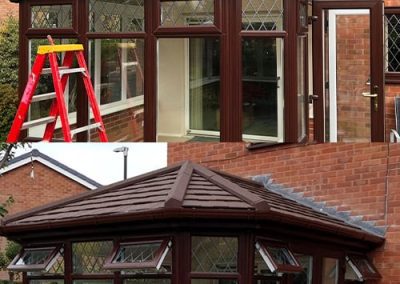 Edwardian Glass Roof to Brown Tiled Roof Installation