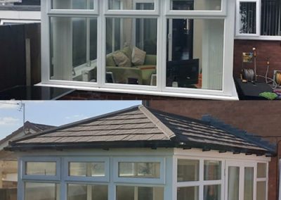 Before and After Edwardian Tiled Roof Installation