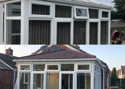 Before and After Tiled Roof Installation