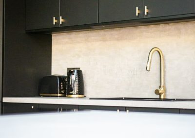 Black and Cream Kitchen in a Home Extension