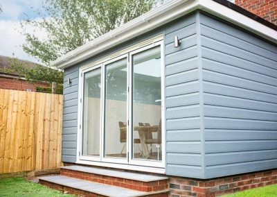 Light Blue Cladding on a Home Extension